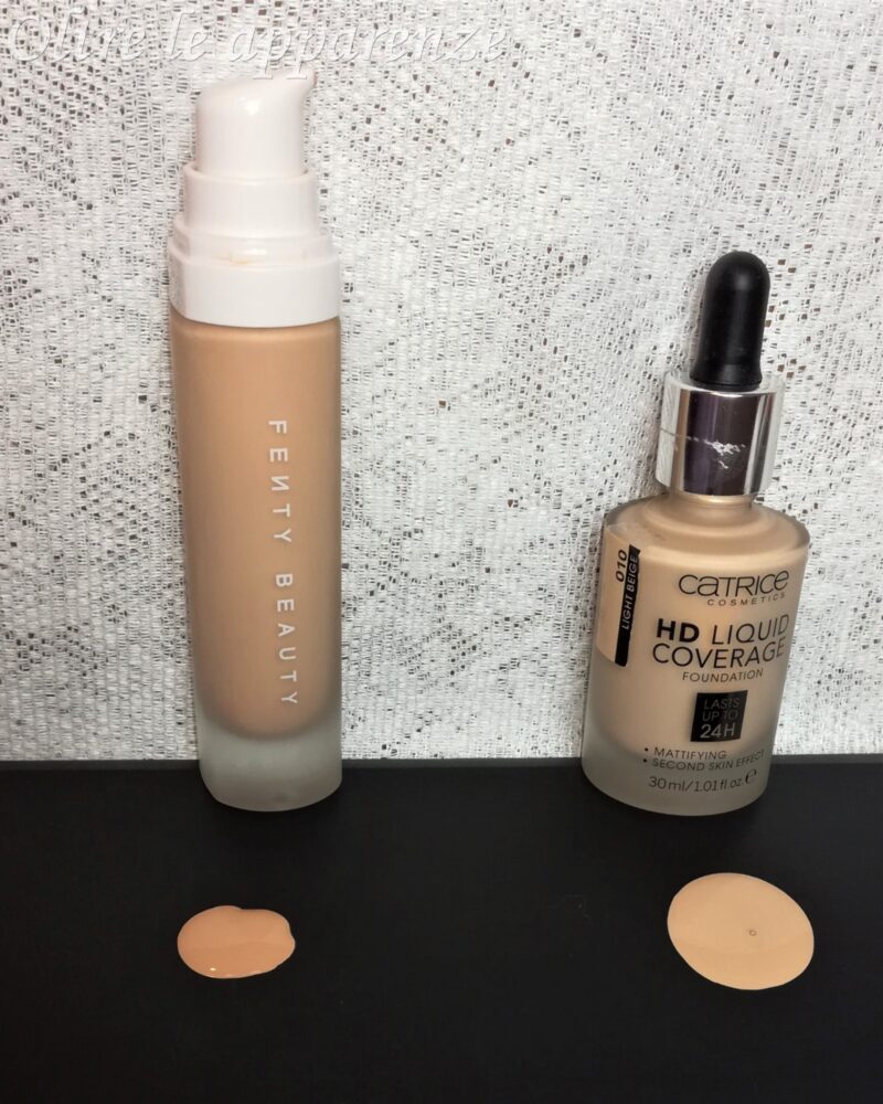 fondotinta a confronto Fenty beauty vs Catrice 